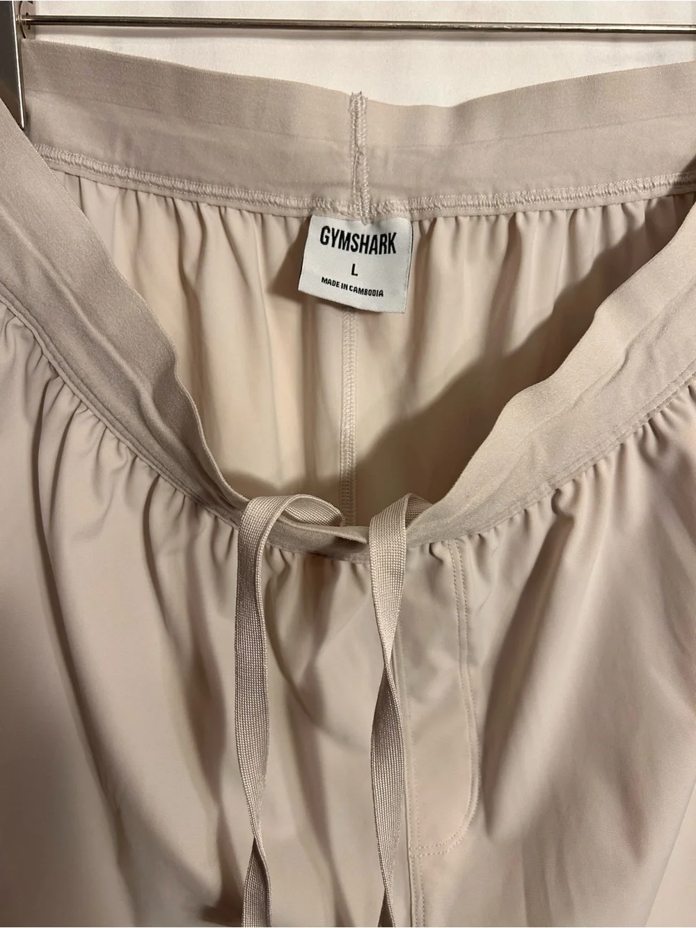 Gymshark Men's White Drawstring Joggers